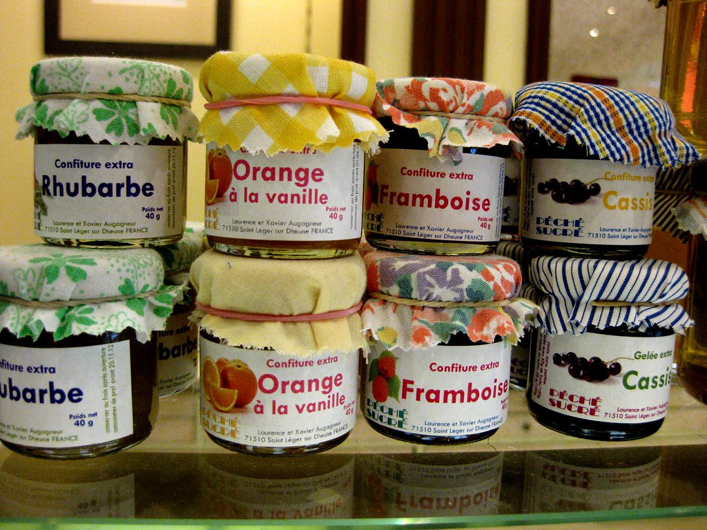 Cute Little Jars of Jam Cute little jars of jam labeled in… Flickr
