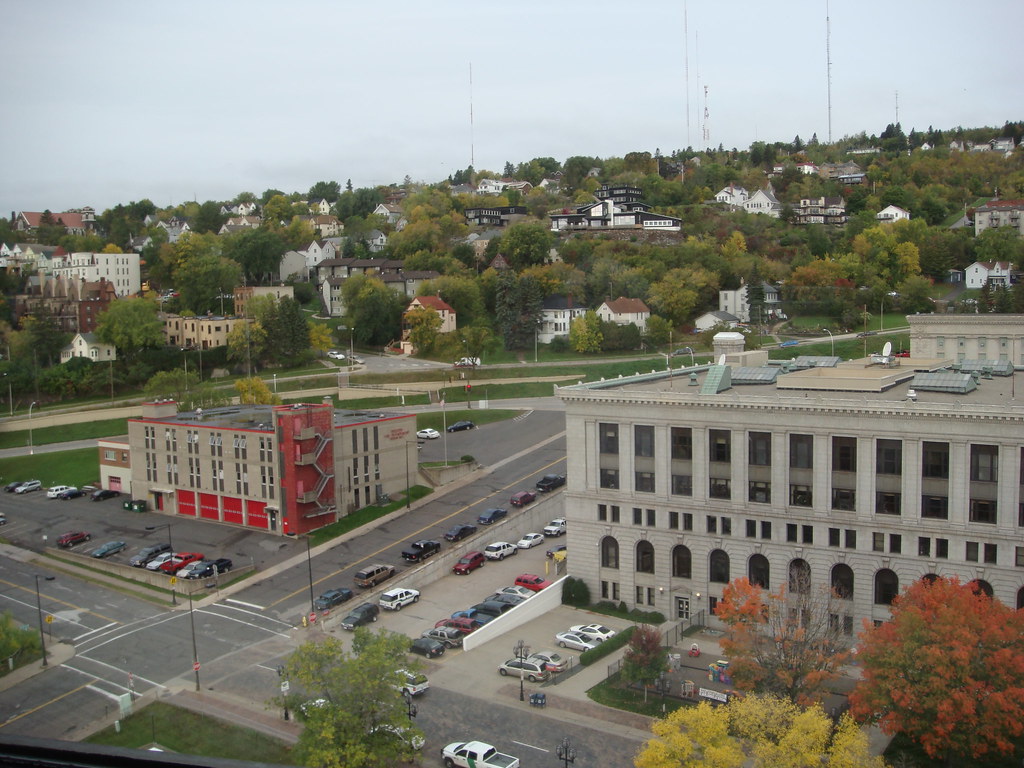 Duluth, MN Duluth skyline as seen from Top of the Harbor R… Flickr