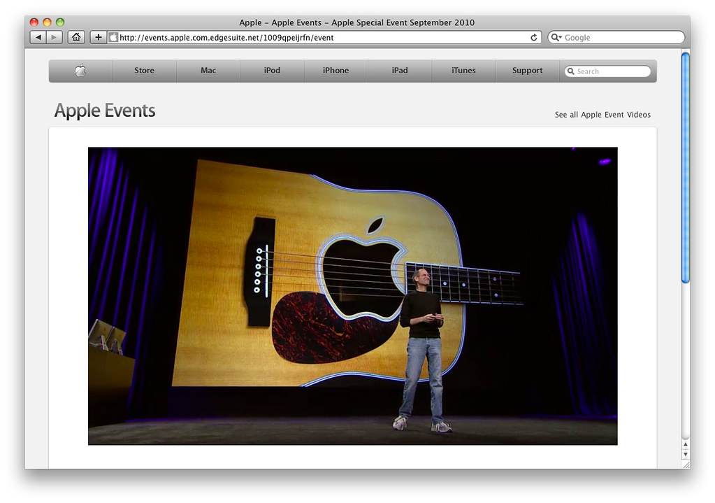 Apple Special Event September 2010 September 1, 2010 Brian Wilkins