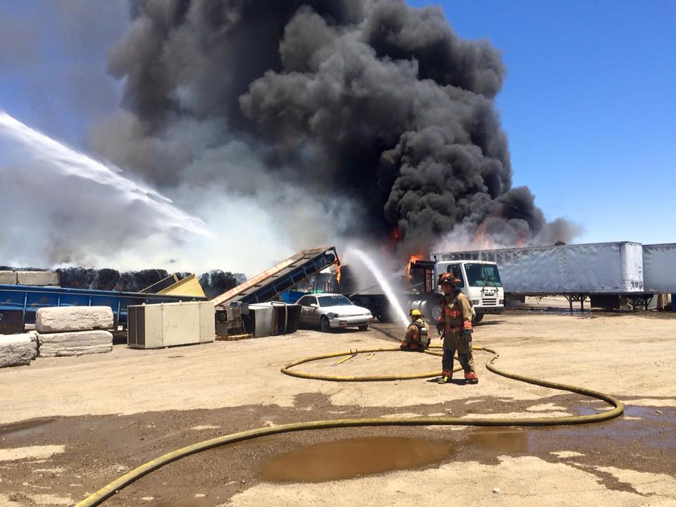 NRC Fire 16 June 2015_2 North Las Vegas Recycling center