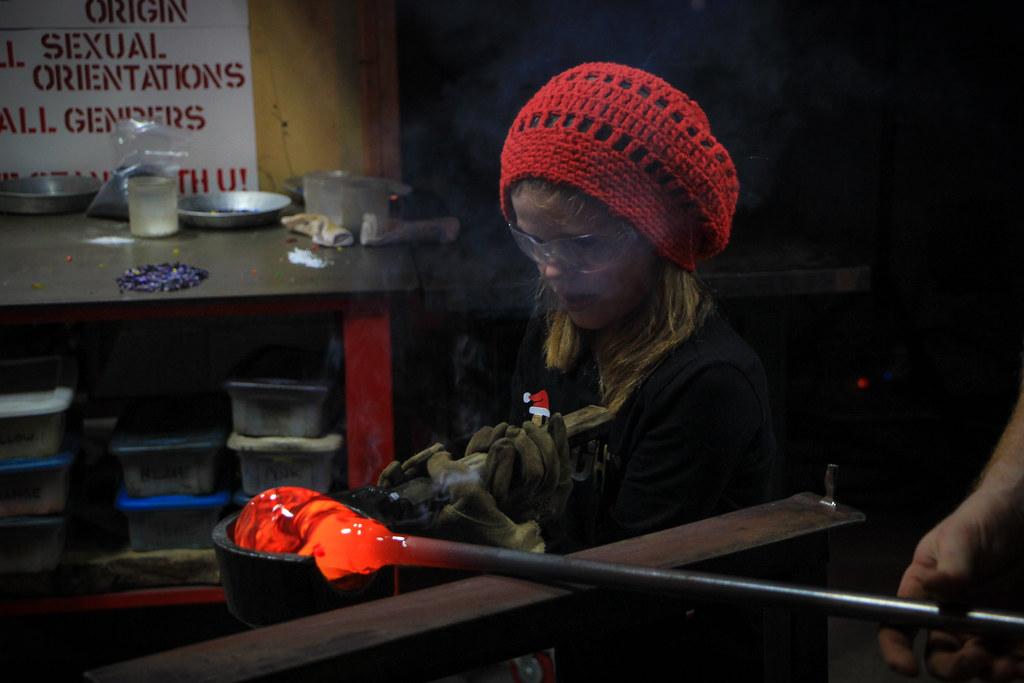 Glass Blowing in Lincoln Even though they had no glass bal… Flickr