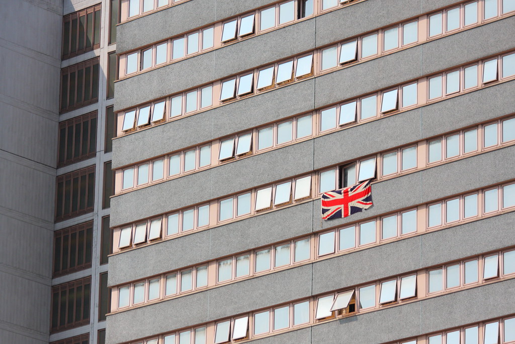 Flying the flag Victoria Centre flats, Nottingham, UK Michael Leuty