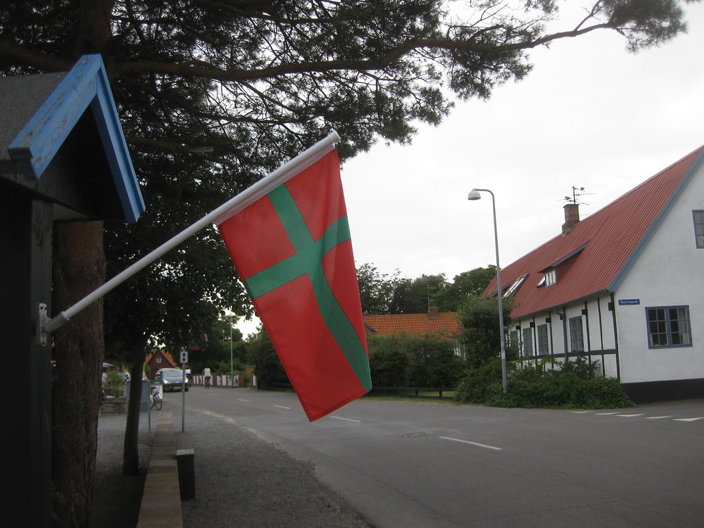 Bornholm Flag, Snogebæk, Bornholm, Denmark August 2010 bluebeart