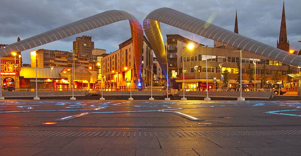 Coventry City Centre Night View ArUK5 Flickr