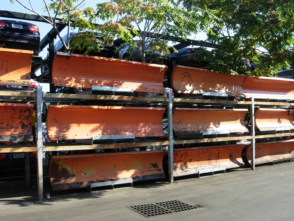 DSNY Snow Plow Storage Multiple snow plow blades in storag… Flickr