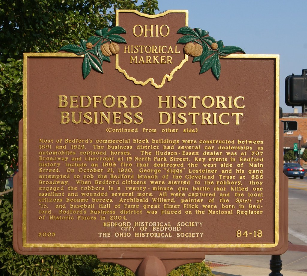 Bedford Ohio Historic Business District historical marker Flickr