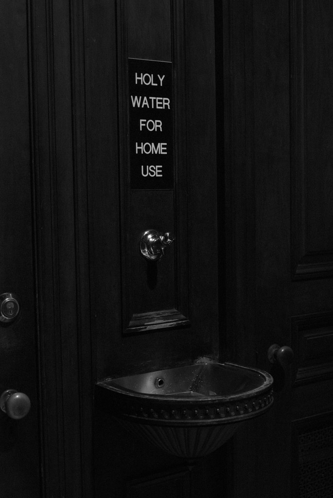 Holy water for home use Probably a completely normal sign,… Flickr