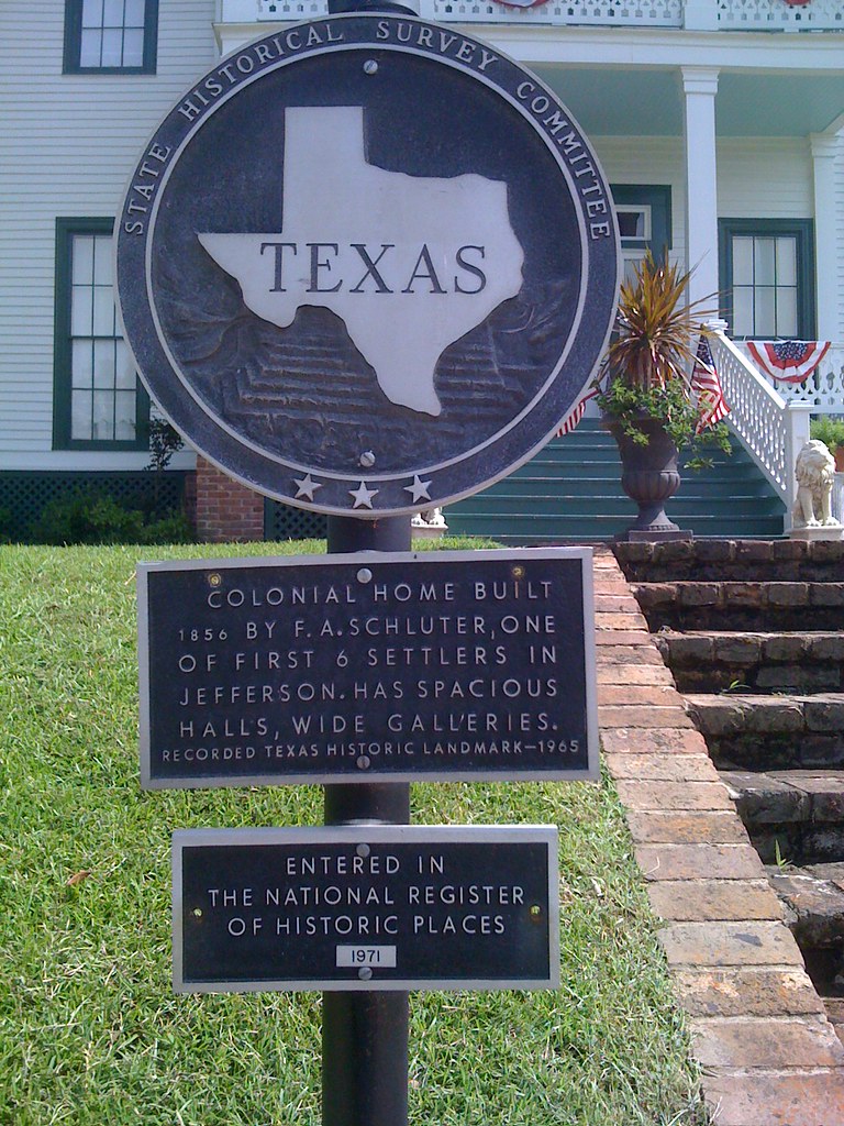 Schluter Home, Jefferson, Texas Historical Marker Colonial… Flickr