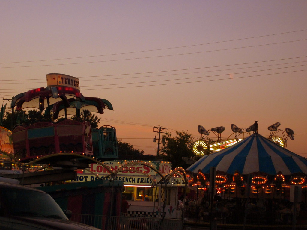 Sunset On The Carnival Midway, Loyal Corn Festival. Flickr