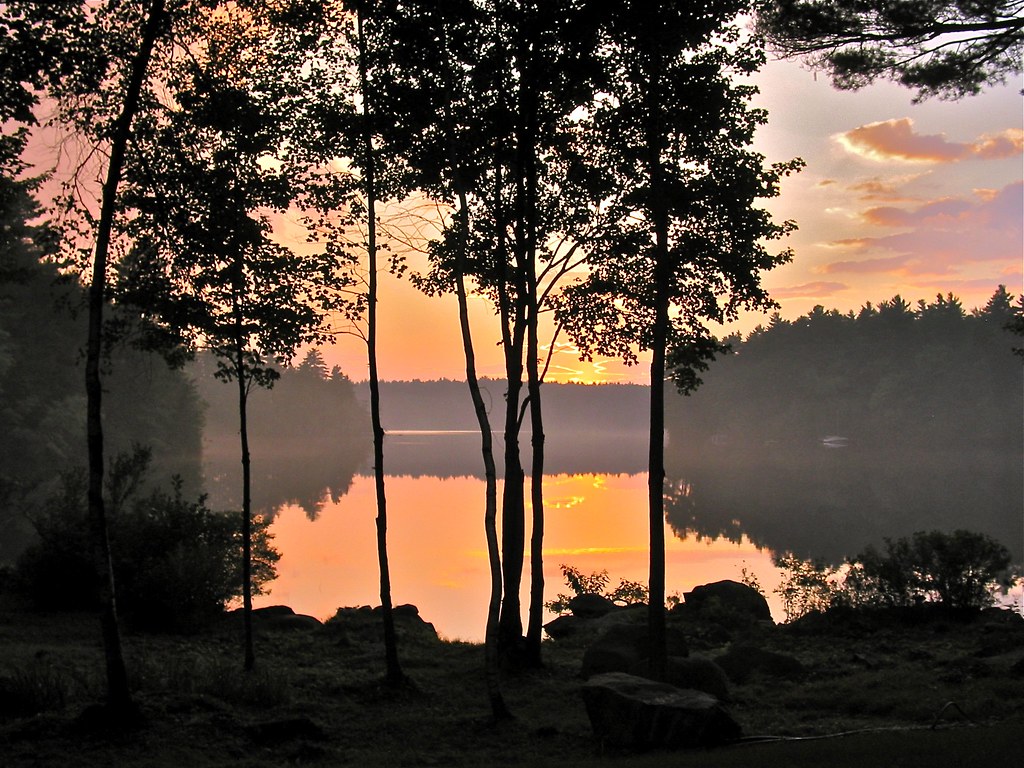 squam.lake • sunset Squam Lake, New Hampshire USA • Amid t… Don