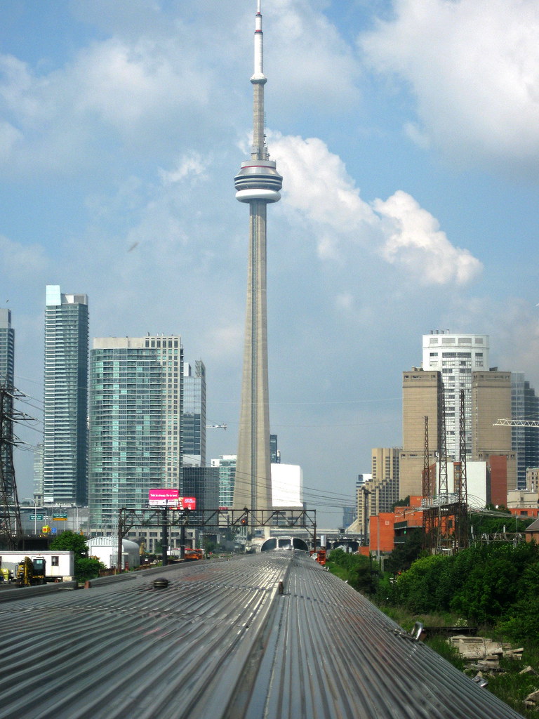 The CN Tower rises high above Toronto's Union Station. Flickr