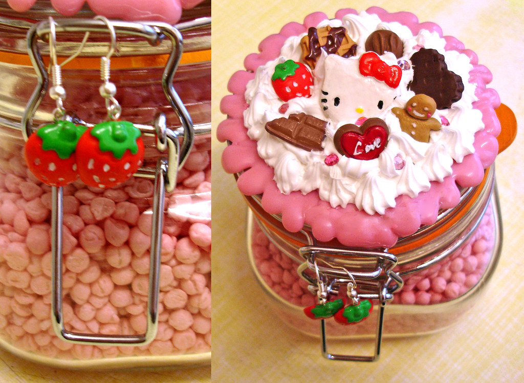 Decoden Sweets Jar & Earrings Yummy Strawberry Millions in… Flickr