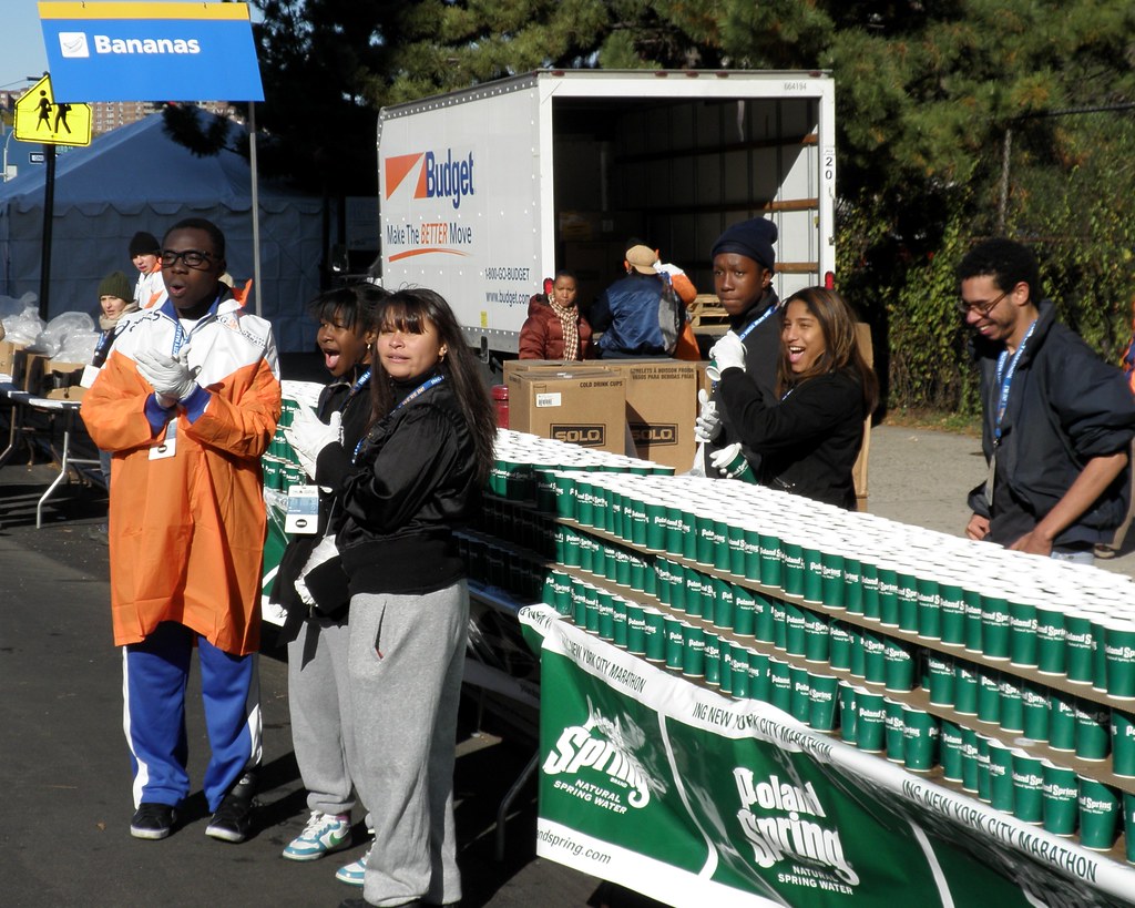 Poland Springs Water Station, 2010 New York City Marathon Flickr