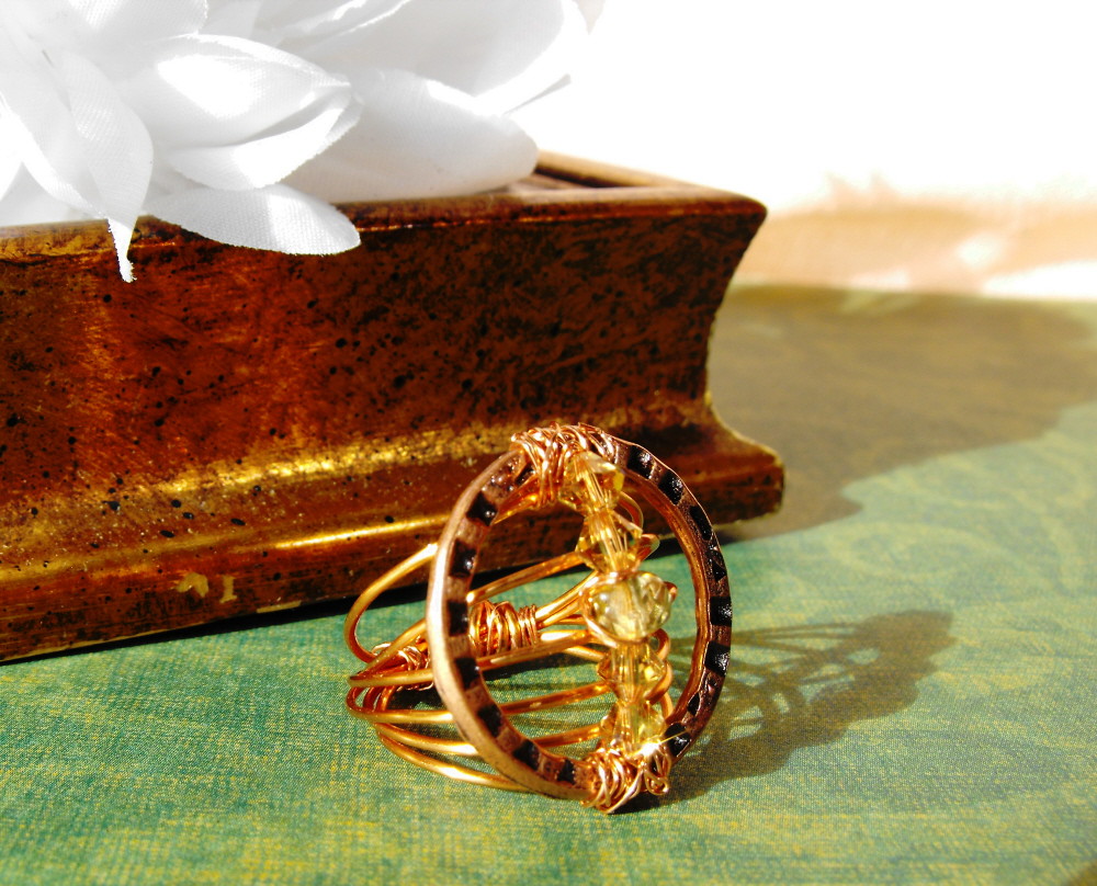 Handmade Ring by Allure Creations Copper Wire Ring Topaz… Flickr