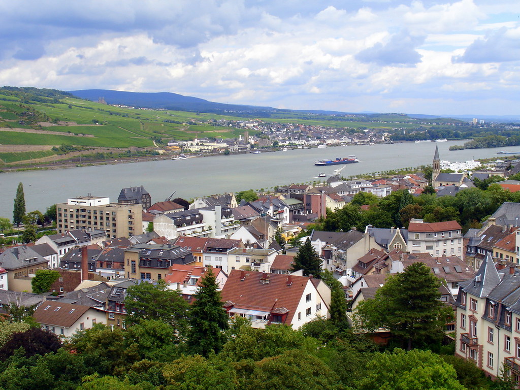 Bingen am Rhein View over Rhine and the village of Bingen … Iulian