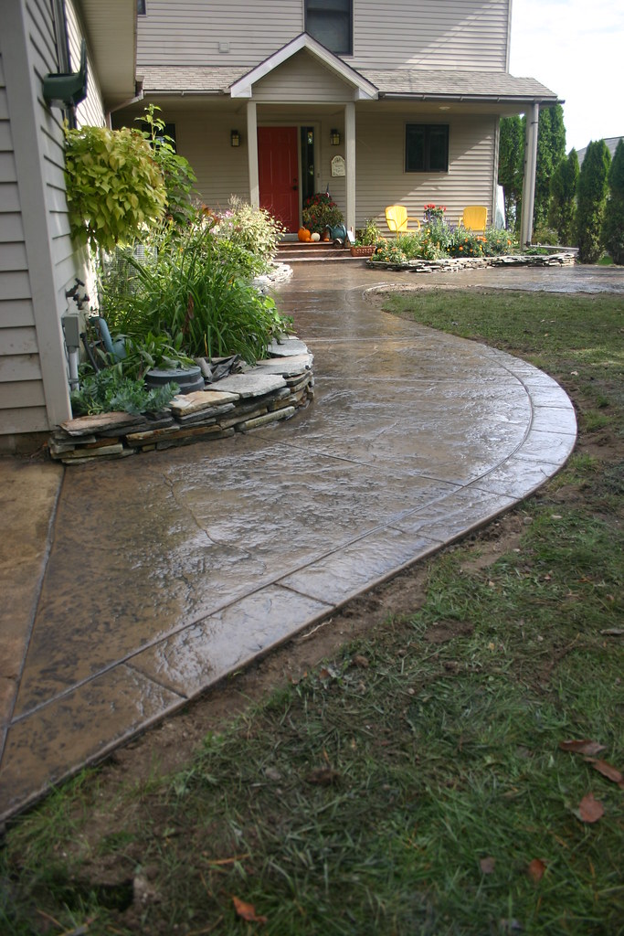 Ryan Job Seamless stamped concrete patio and sidewalk wi… Flickr