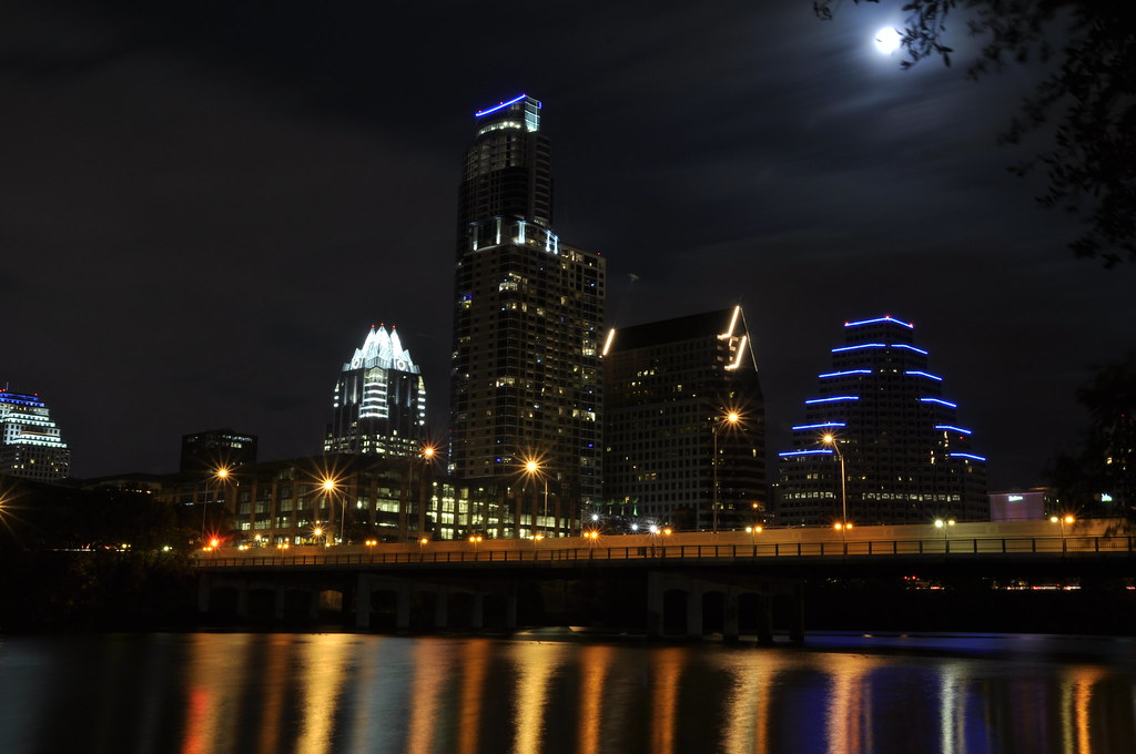 Austin Night Time Skyline a photo on Flickriver