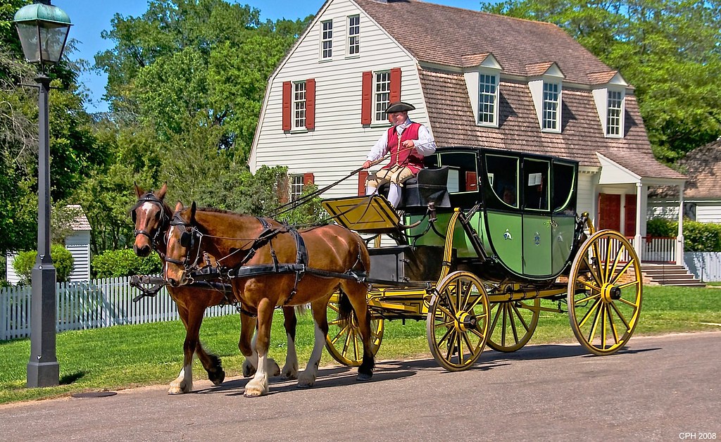 171) Williamsburg VA, Colonial Williamsburg Scotland St horse