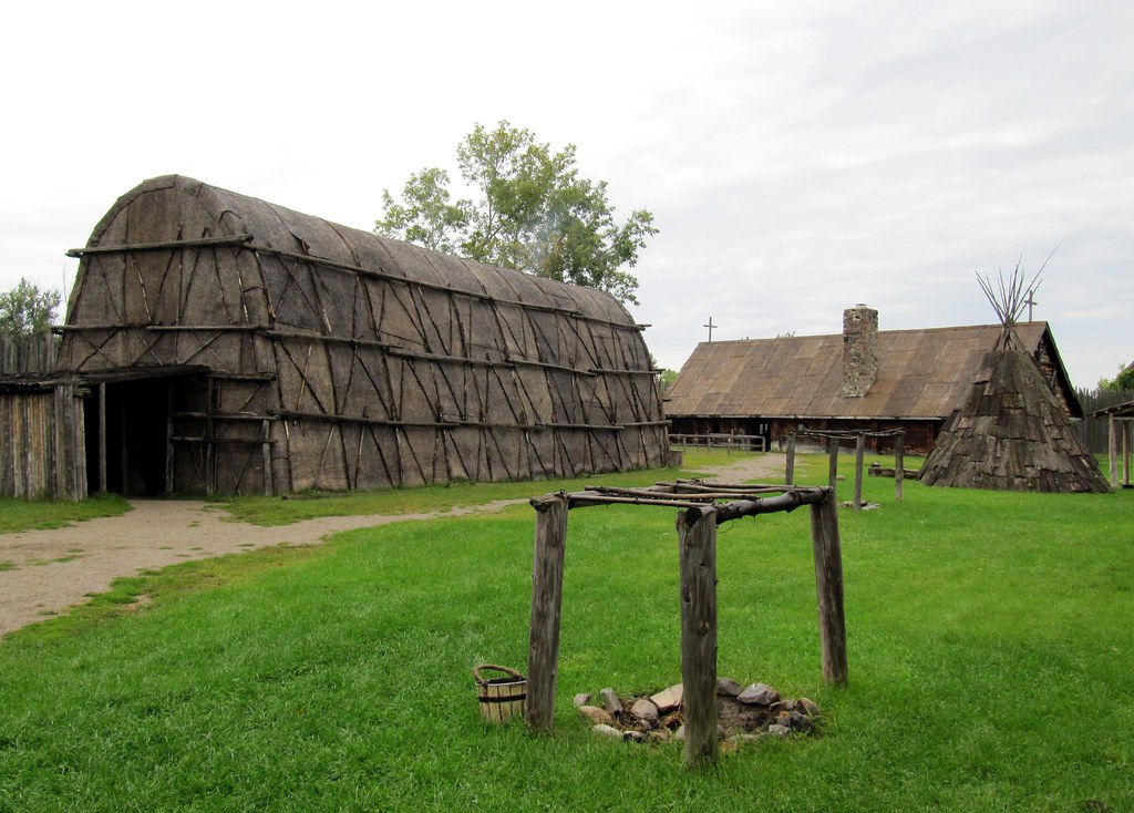 Native Area with Longhouse and Wigwam, SainteMarie among … Flickr