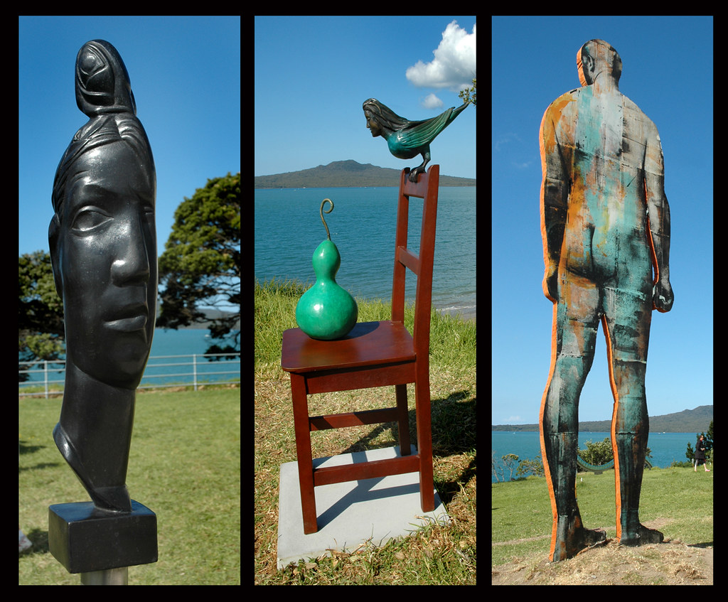 NZ Sculptures on the Shore Triptych ) Earlier this mon… Flickr