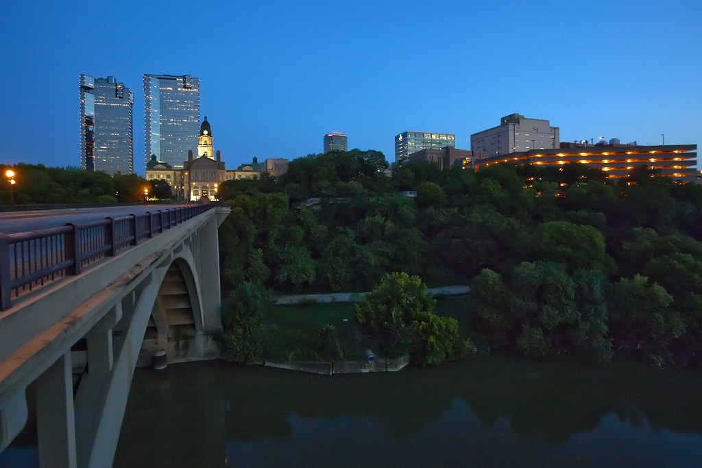 Main Street Bridge Trinity River Fort Worth at sunset Flickr