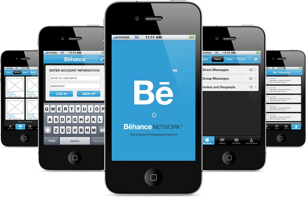 Behance Network iPhone app concept Full descrition of proj… Flickr