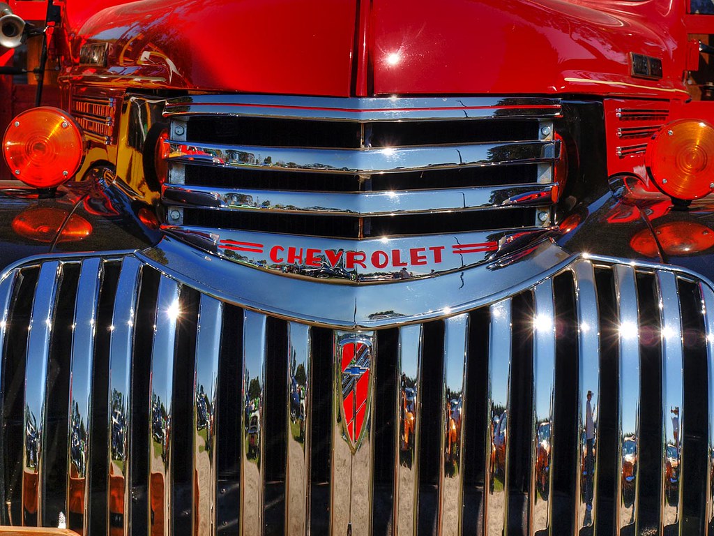 1942 Chevy Truck Closeup of the grill on a 42 Chevy truck.… 54 Ford