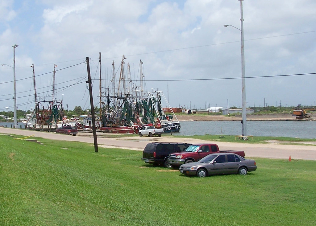 Shrimp Boats Docked in the Old Brazos River Freeport, Texa… Keith