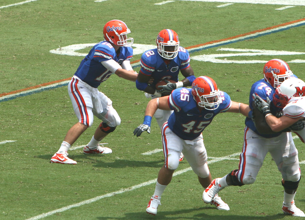 Brantley hands to Demps Joe Lyons Flickr