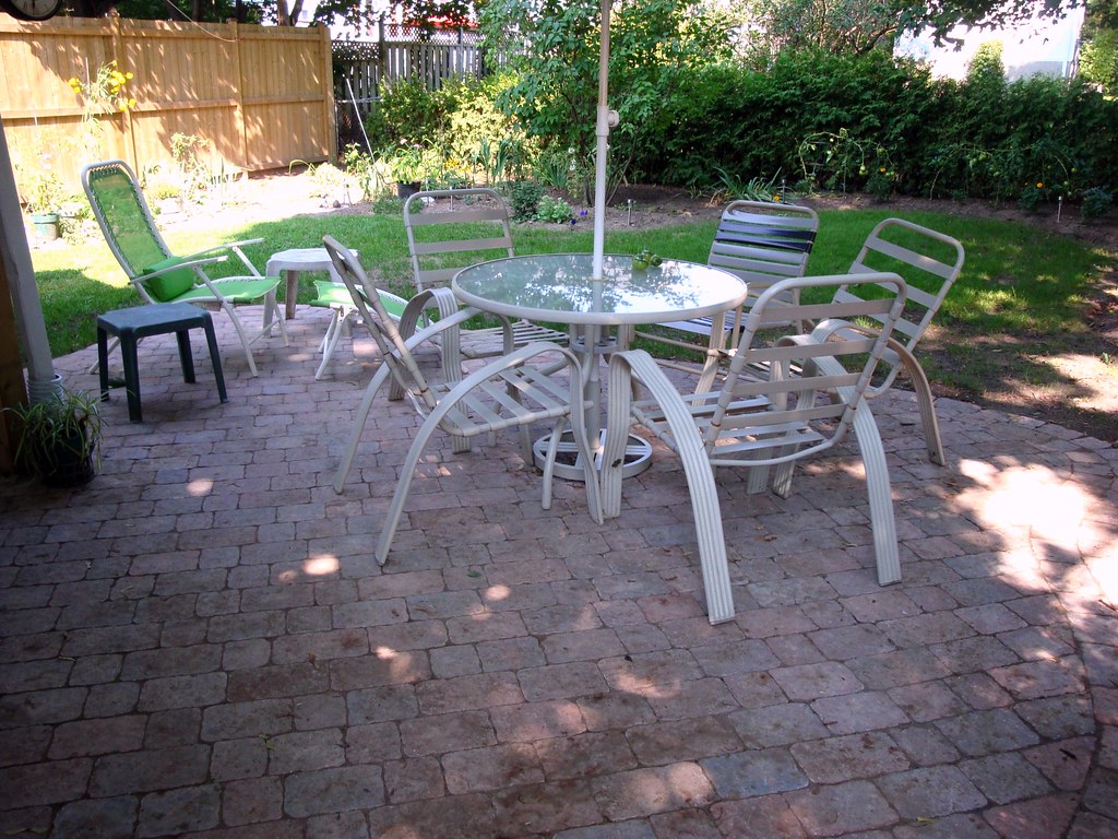 Patio A patio on grade using interlock brick ForeverGreen2010 Flickr