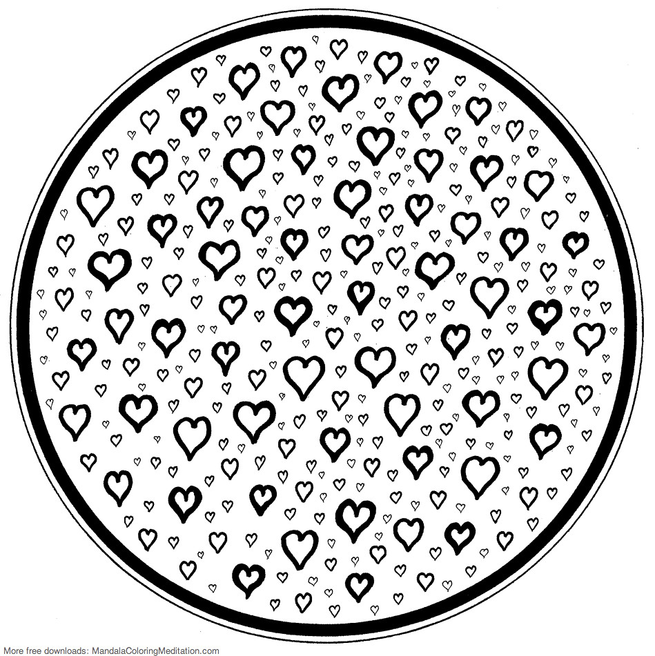 49+ Free Heart Mandala Coloring Pages
