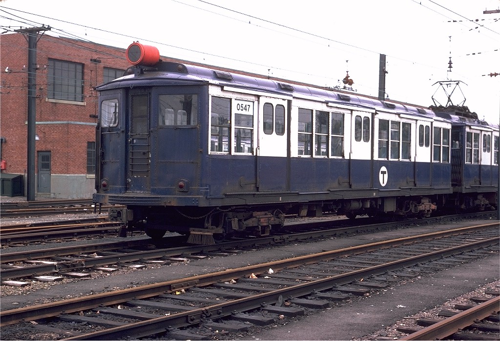 MBTA Blue Line Pullman car 0547 in the Orient Heights Yard… Flickr