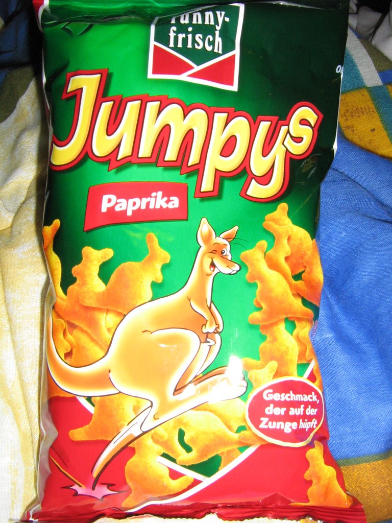 Jumpys! kangarooshaped paprikaflavoured snacks. I had to… Flickr