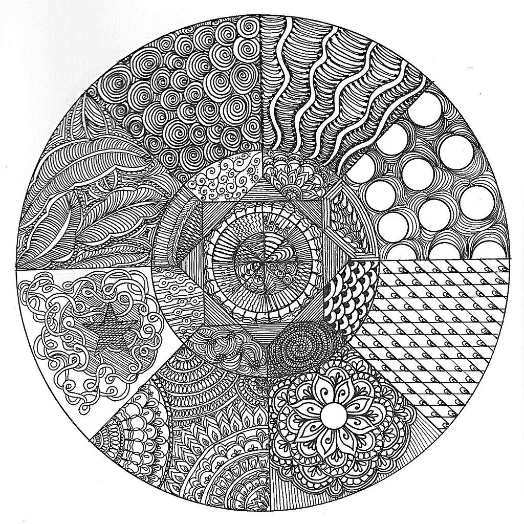 Circle Zentangle I worked on this for the last two days. I… Flickr