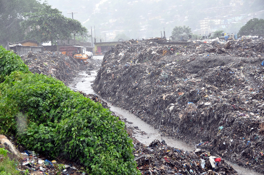 The main waste dump in Freetown, Sierra Leone Hastings Borough