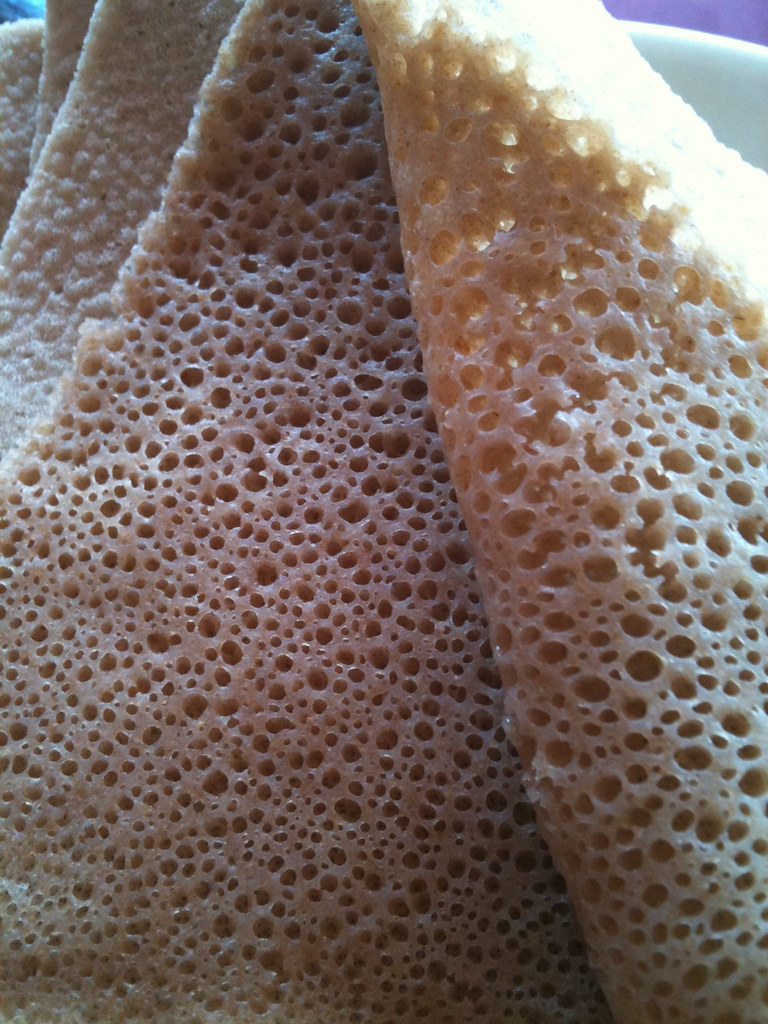 Injera stacked at Mesob Ethiopian of Montclair NJ Injera i… Flickr