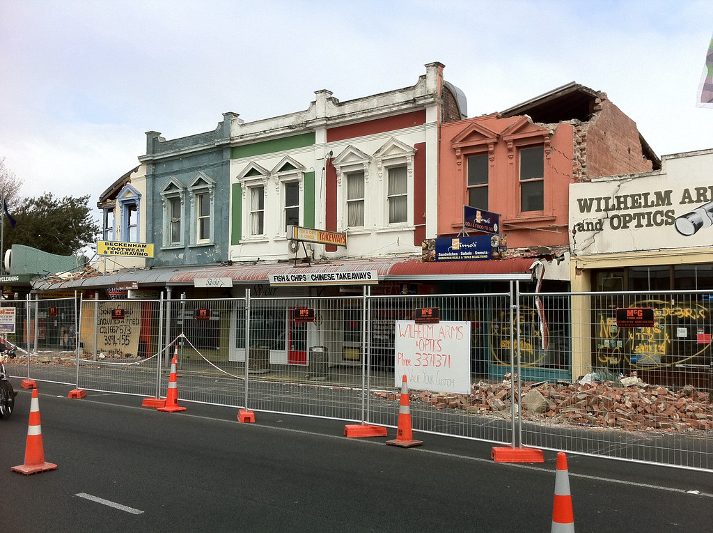 Shops in Beckenham damaged by the quake and aftershocks Flickr