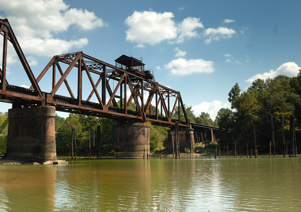 Lumber City Taken upriver from the bridge for the light,, … Flickr