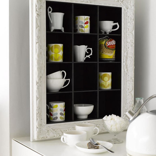 Teacup display Unusual cup mug display moulded white frame… Flickr
