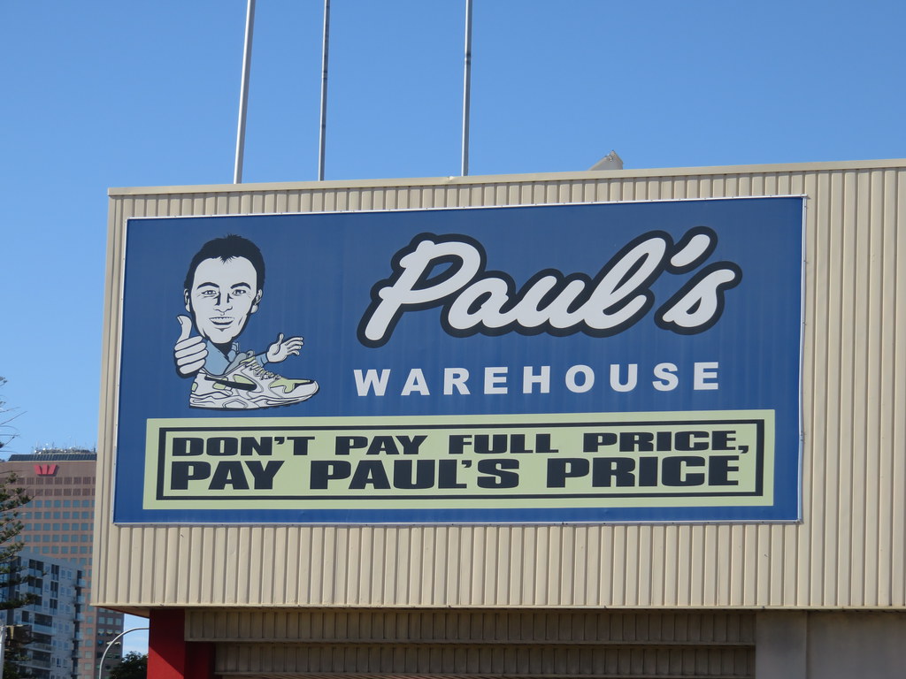 Paul's Warehouse Adelaide City closing Cnr Grote St/West Tce a
