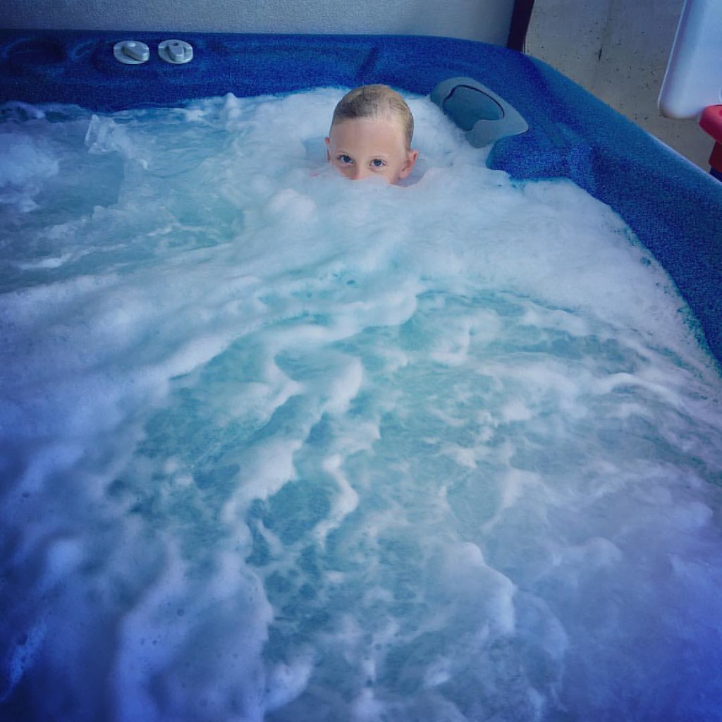 Someone is confusing the hot tub with a bubble bath adding… Flickr