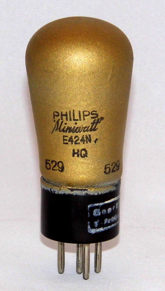Vintage Philips E424N Triode Vacuum Tube With 4Pin Base, … Flickr