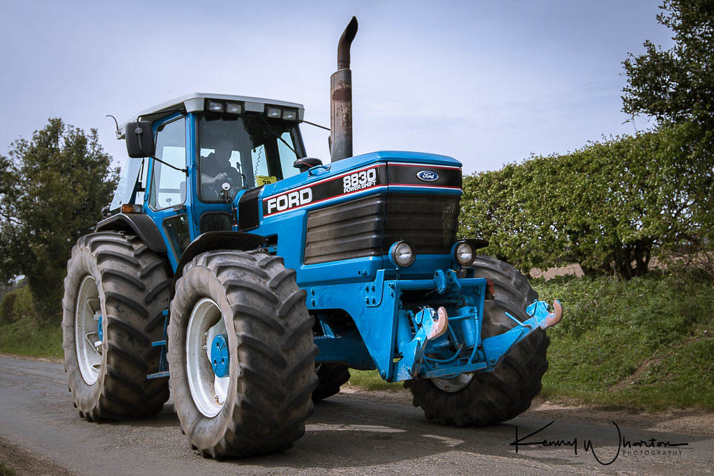 Ford 8830 Powershift 201704 Beadlam charity tractor run Kenny