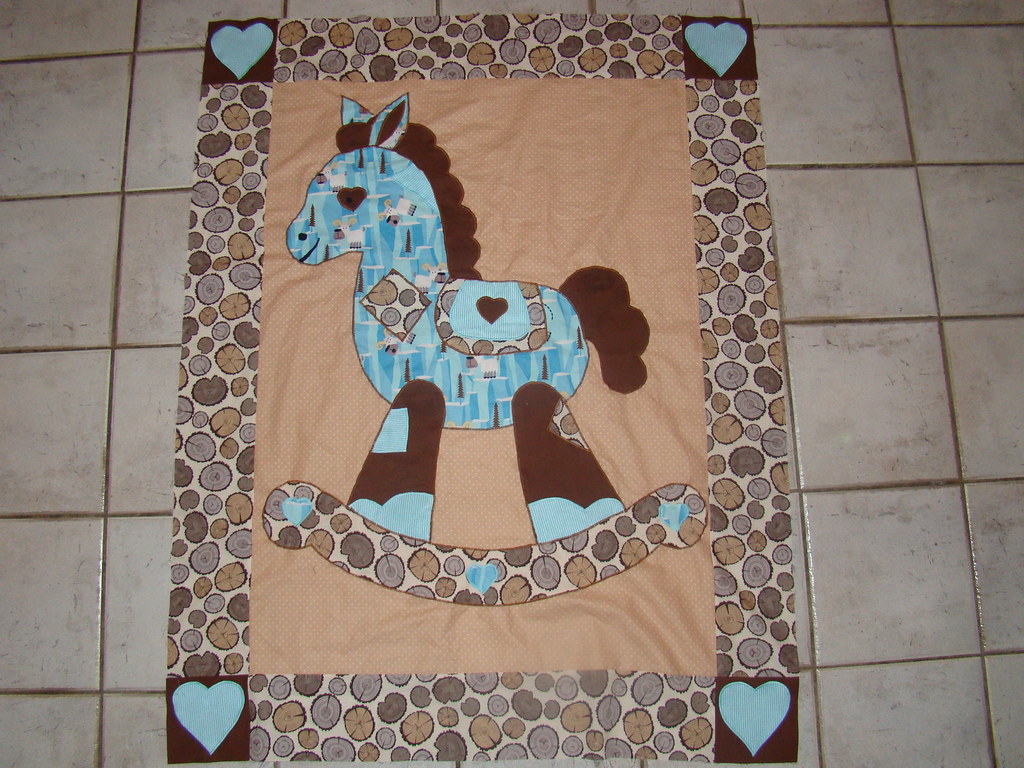 Rocking horse baby quilt third commission quilt of the sam… Flickr