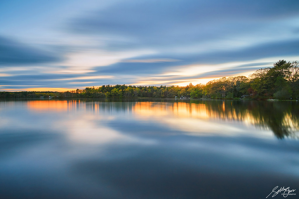 Heart Pond at sunset South Chelmsford, Massachusetts — Hea… Flickr