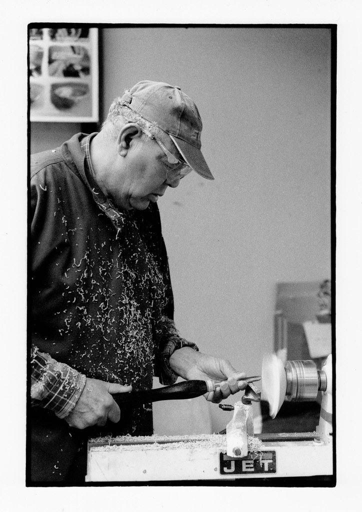 Wood turner at hobby fair, Cape Town Leica M4, Elmarit M 9… Flickr