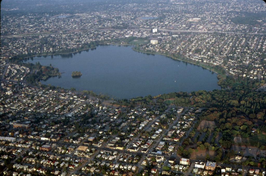 Aerial of Green Lake, 1987 Item 102742, Water Department S… Flickr