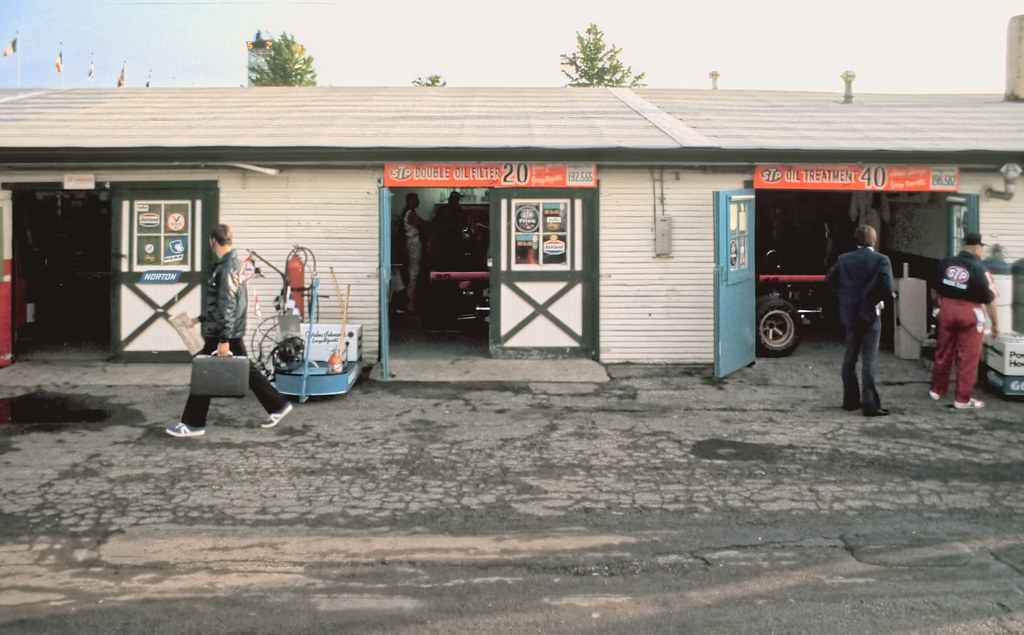1973 May 28 Race Day Morning Gordon Johncock & Swede Savage Garages