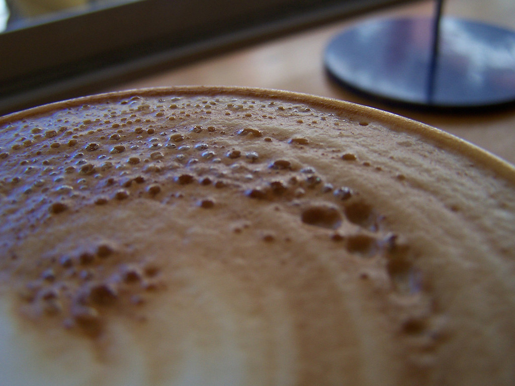 A regular skim latte NewZealand makes the best coffee I h… Flickr
