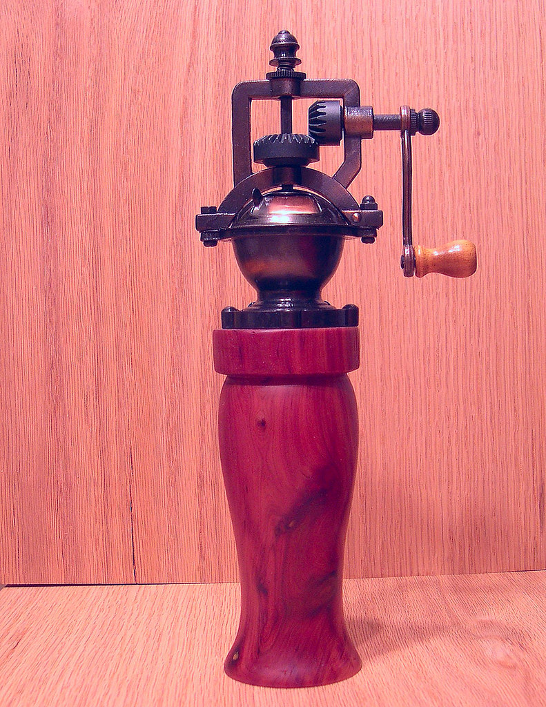 Pepper Mill Cedar pepper mill Melvin turned on his lathe. Wayne